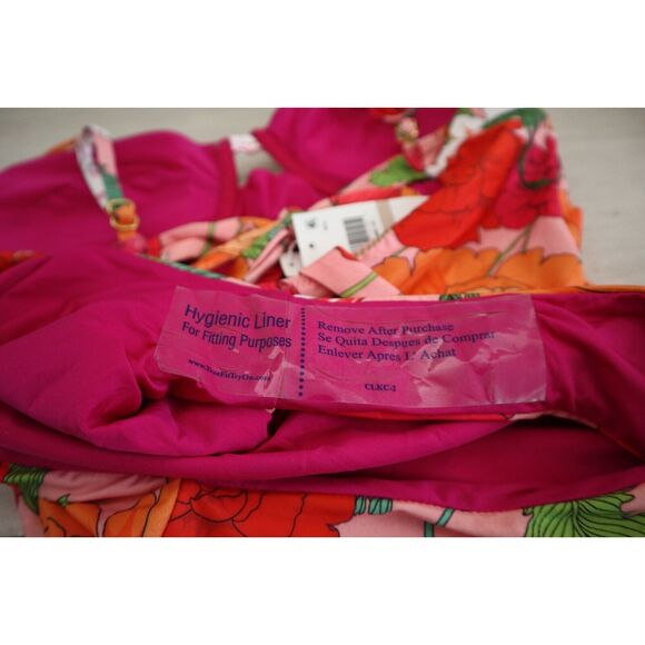 Trina Turk Women's Sz 12 Multi Sunny Bloom Underwire One Piece Swimsuit - Picture 10 of 12